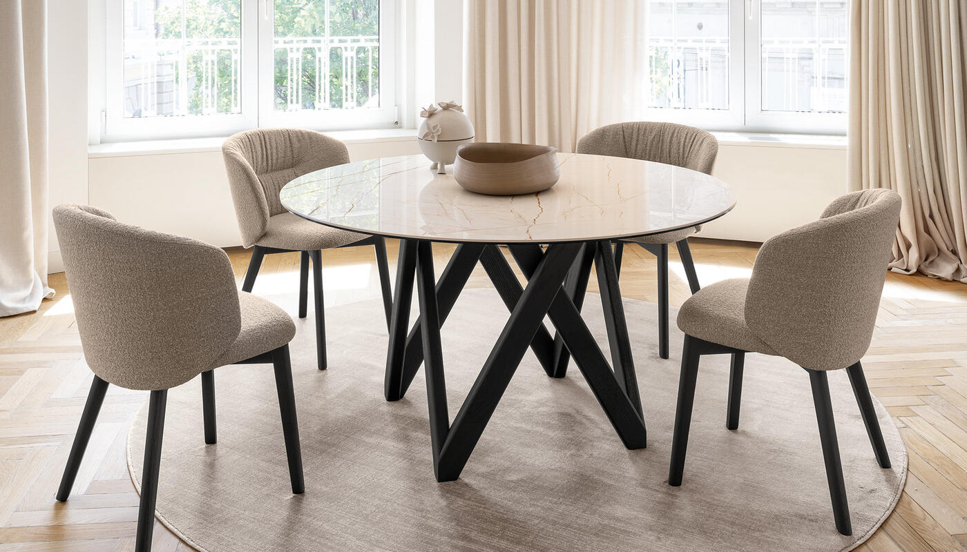 Cartesio Geometric Pedestal Base Table - Thumbnail 5